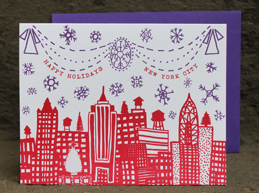 Happy Holidays New York City - Single Card